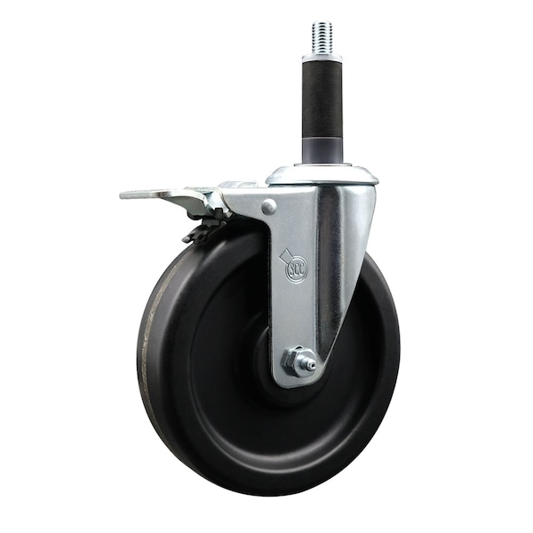 Service Caster 6'' Phenolic Swivel 1'' Expanding Stem Caster Total Lock Brake SCC-EXTTL20S615-PHS-1 - main